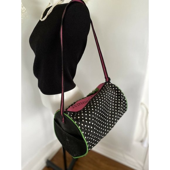 Gymnastics Bag Gymnast Duffle‎ Overnight Tote Adjust Handle Zip Polka Dot Flower - Picture 6 of 12